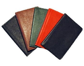 Assorted Colors of Leather Pocket Planners