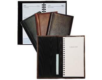 Glazed Italian Style Leather Weekly Planners