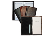 Black, Brown and Cognac Glazed Italian Style Leather Weekly Planners