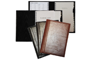 Black, Brown and Cognac Glazed Leather 5 x 8 Planner System