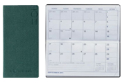 Green Pocket Horizontal Monthly Planner - Recyclable Planners